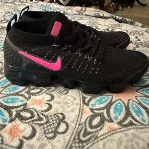 Black and Pink Nike Air VaporMax Sneakers